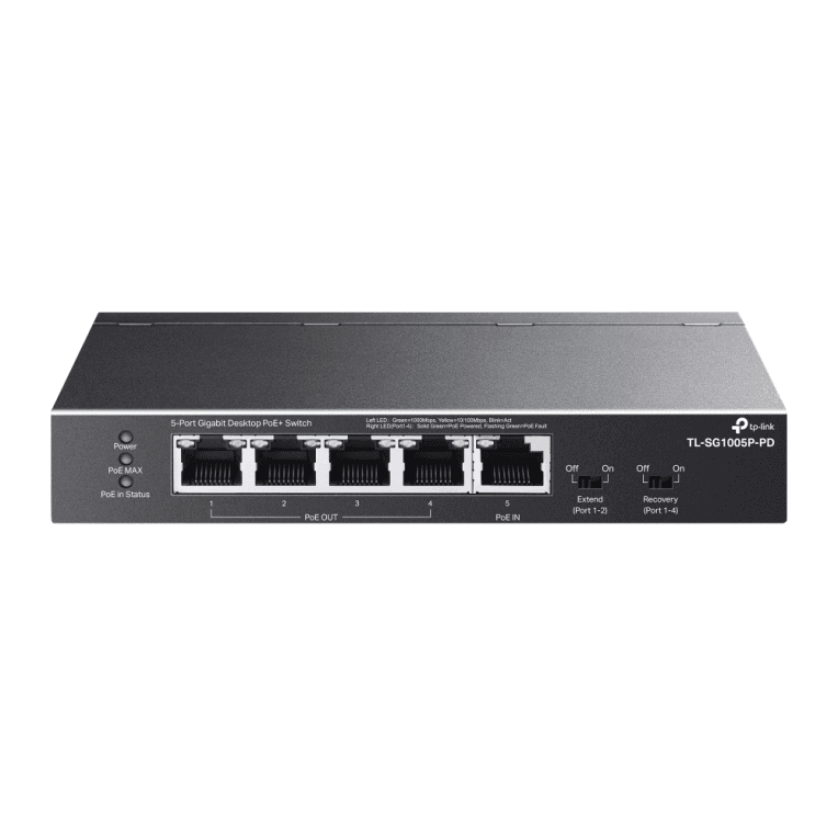 Switch Tp-link TL-SG1005P-PD 5 Puertos Gigabit Con PoE+ y PoE++ — imagen 1