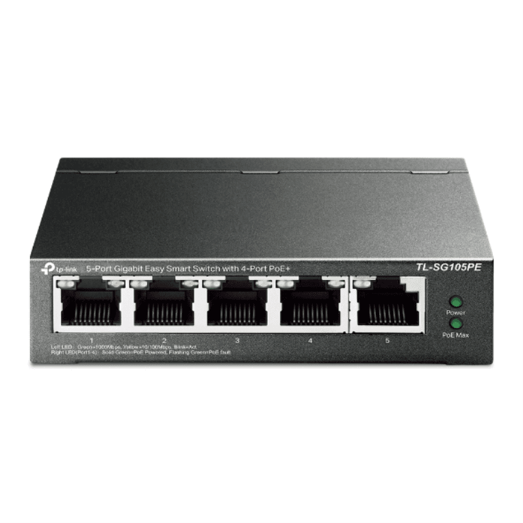 Switch Tp-Link TL-SG105PE 5 Port Gigabit Easy Smart 4 Port PoE+ — imagen 1
