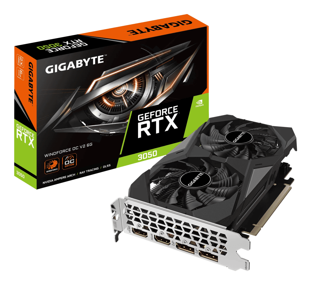 Tarjeta Gráfica Gigabyte RTX 3050 Windforce OC V2 6GB GDDR6 — imagen 1
