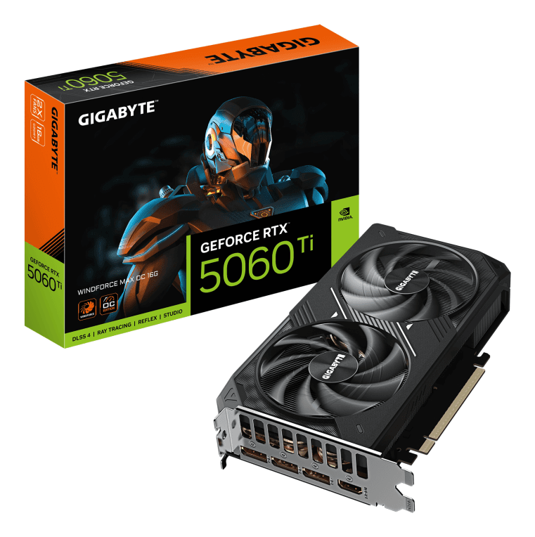 Tarjeta Gráfica Gigabyte RTX 5060 Ti Windforce OC 16GB GDDR7 — imagen 1