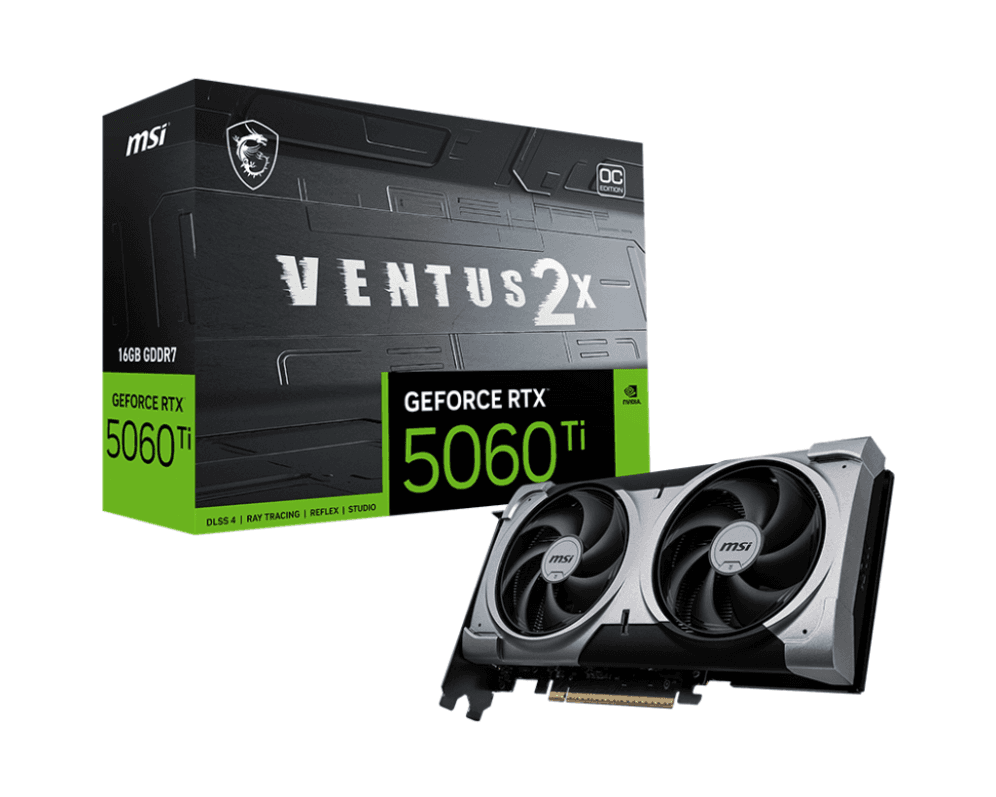 Tarjeta Gráfica MSI RTX 5060 Ti Ventus 2X OC Plus 16GB — imagen 1