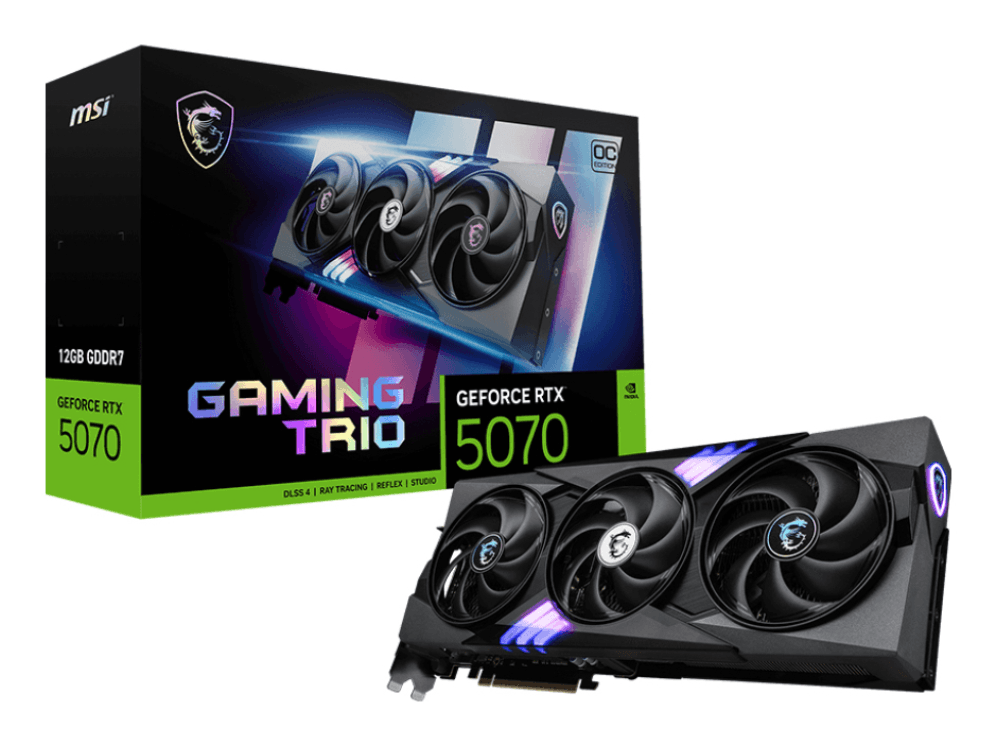 Tarjeta Gráfica MSI RTX 5070 12GB Gaming Trio OC — imagen 1