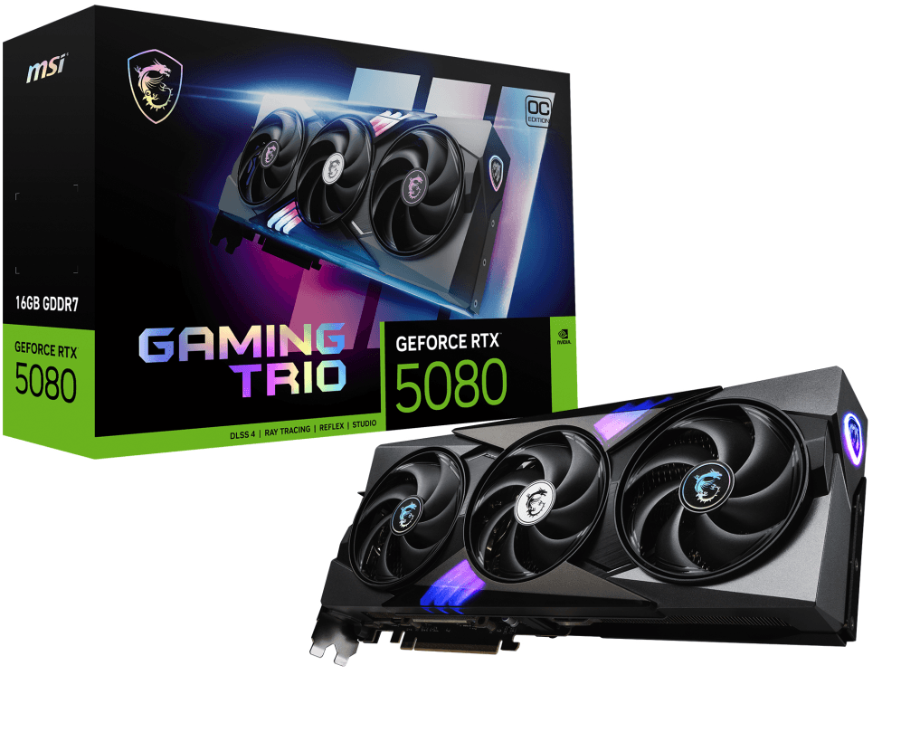 Tarjeta Gráfica MSI RTX 5080 16GB Gaming Trio OC