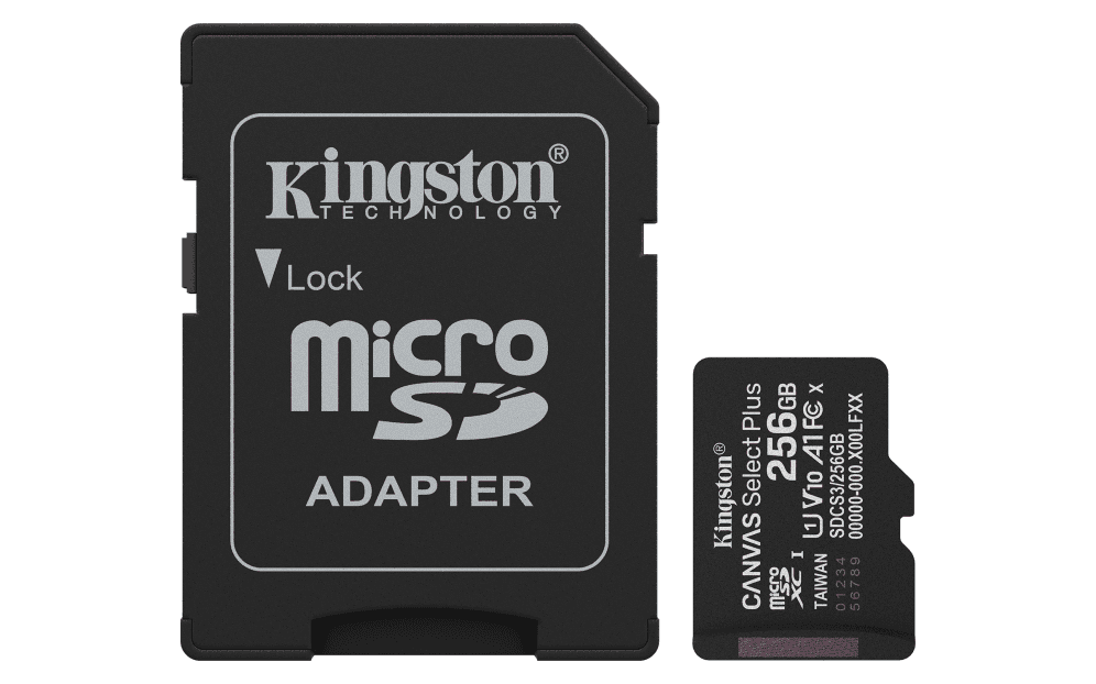 Tarjeta MicroSD Kingston 256GB Canvas Select Plus SDCS3/256GB — imagen 1