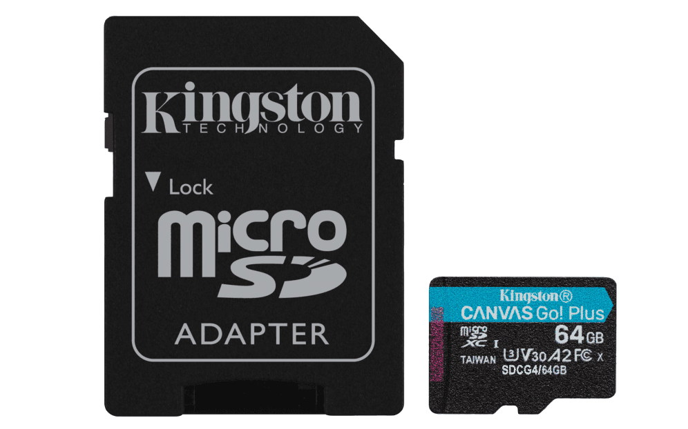 Tarjeta MicroSD Kingston 64GB Canvas Go Plus Gen4 SDCG4/64GB — imagen 1