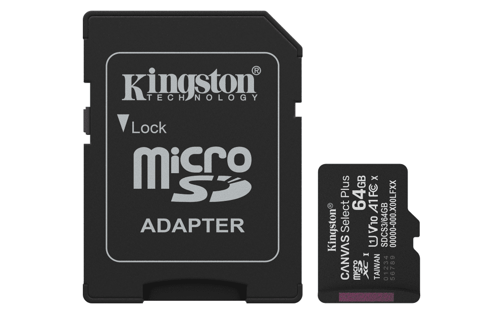 Tarjeta MicroSD Kingston 64GB Canvas Select Plus SDCS3/64GB — imagen 1