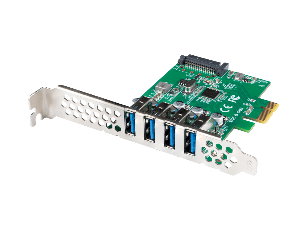 Tarjeta PCI Express Lanberg x1 a 4x USB-A 3.1 Gen1 Low Profile — imagen 1