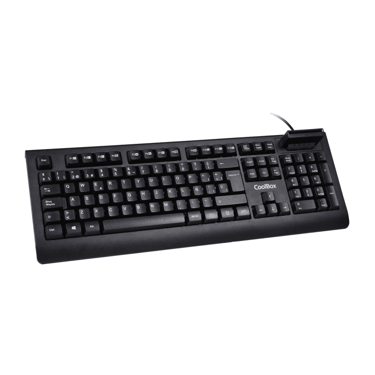 Teclado Coolbox COO-TEC04DNI Lector DNIe 4.0 USB Negro — imagen 1