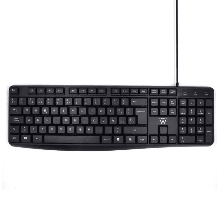 Teclado Ewent Business Español Escritura Silenciosa USB Negro — imagen 1