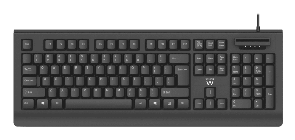 Teclado Ewent EW3286 Con Lector DNI QWERTY ES USB Negro — imagen 1