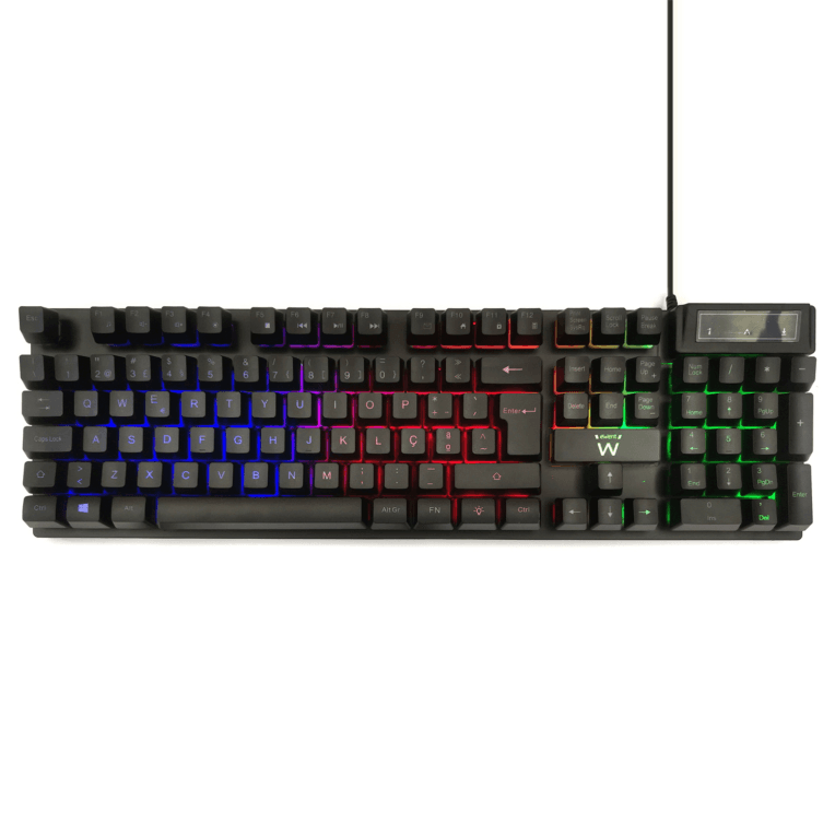 Teclado Gaming Ewent PL3319 PT USB Retroiluminado Membrana Negro — imagen 1