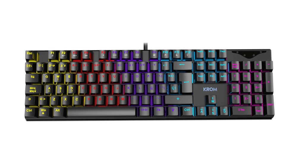 Teclado Gaming Krom Kasic Es Usb Retroiluminado Mecanico Negro — imagen 1