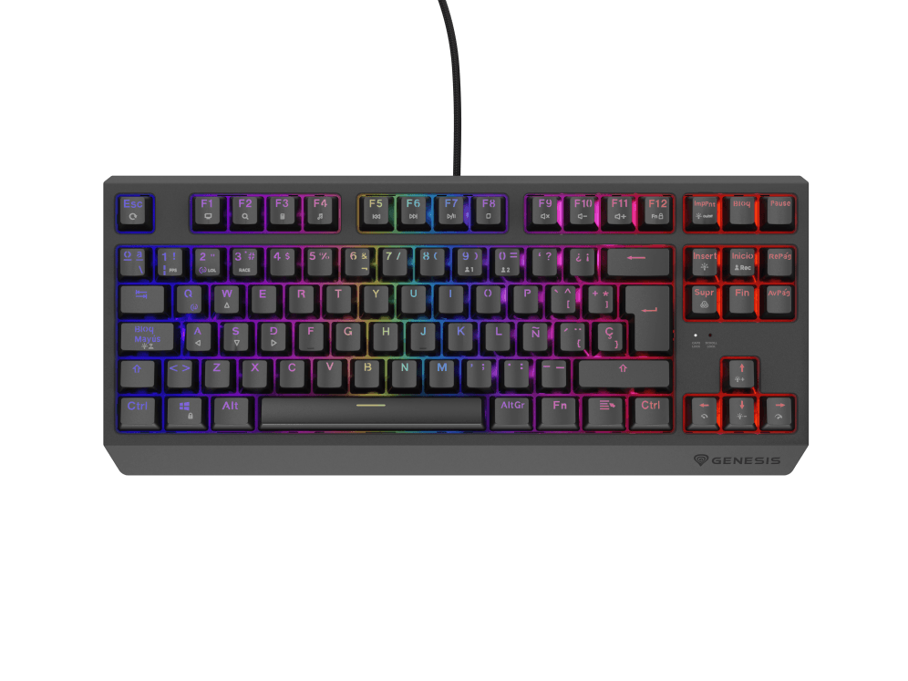 Teclado Genesis Thor230 TKL Es Usb Retroiluminado Mecanico Negro — imagen 1