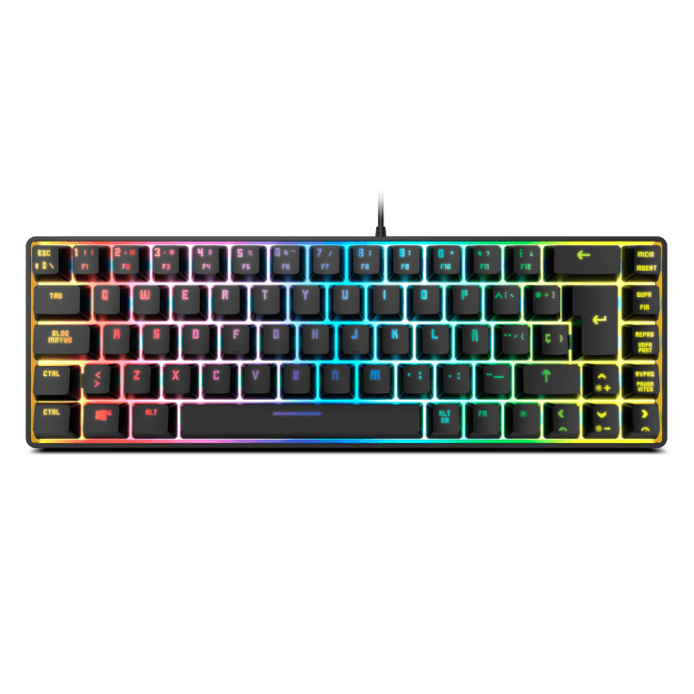Teclado Mini Krom Kalista ES USB Retroiluminado Membrana Negro — imagen 1