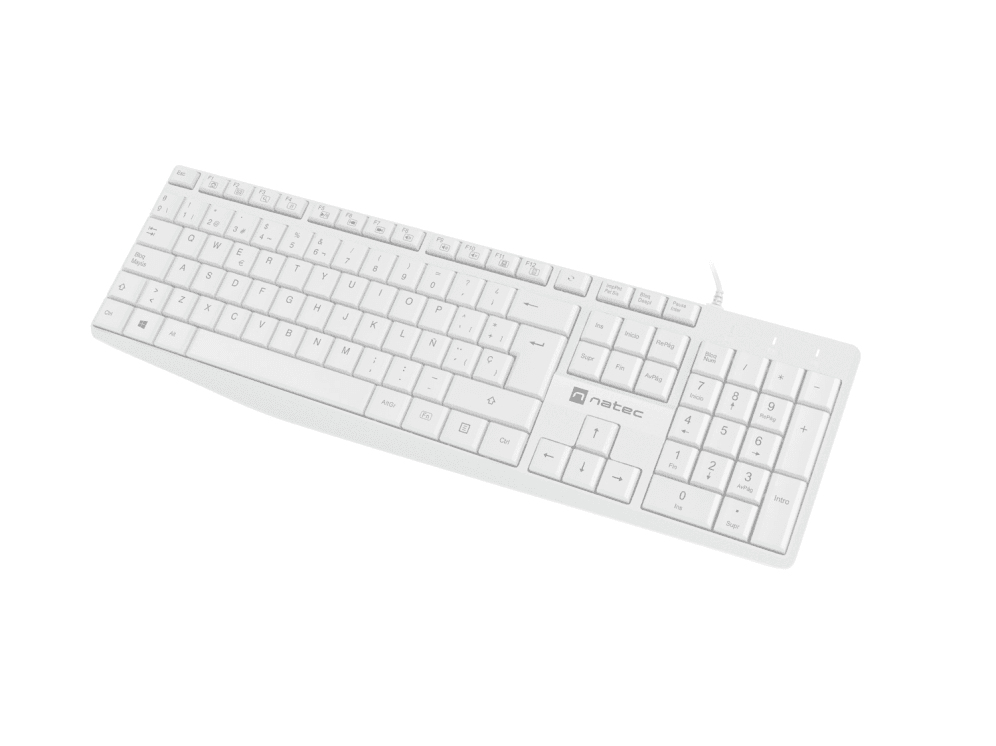 Teclado Natec Nautilus Slim Layout USB Blanco — imagen 1