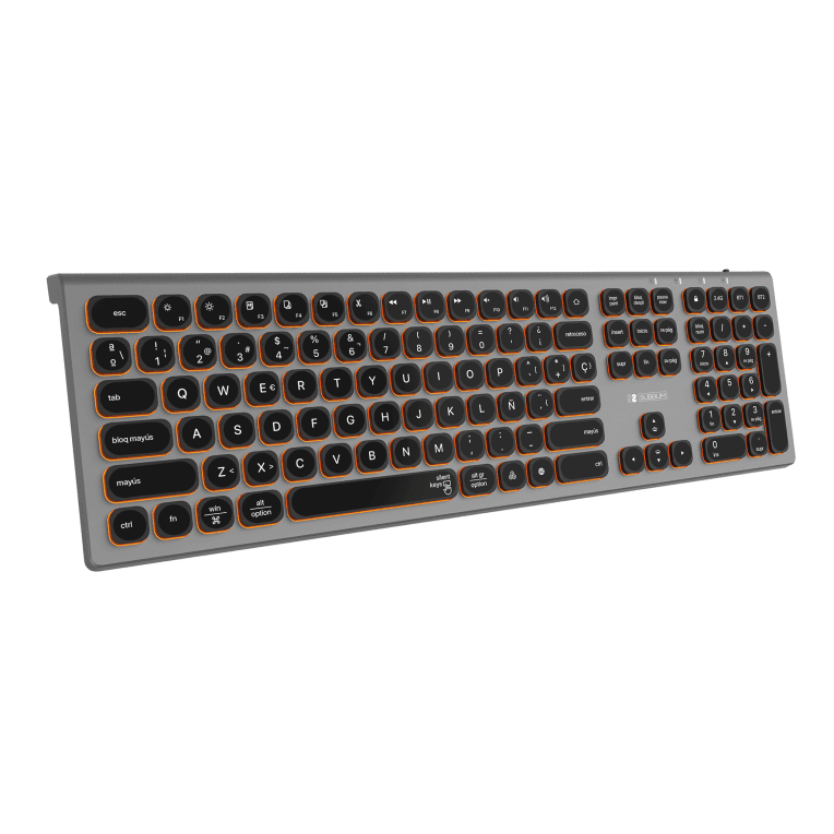 Teclado Subblim Keyboard Master Bluetooth Retroiluminado Grey/Black — imagen 1