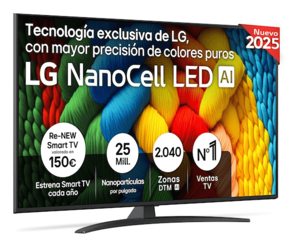 TV LG NanoCell AI 55NANO81A6A 55" 4K Smart TV webOS LED HDR