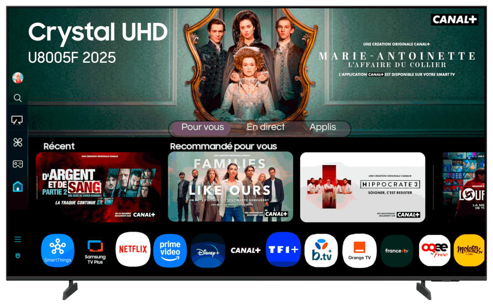 TV Samsung TU65U8005FUXXC 65" 4K Ultra HD Smart Tizen HDR10+ — imagen 1