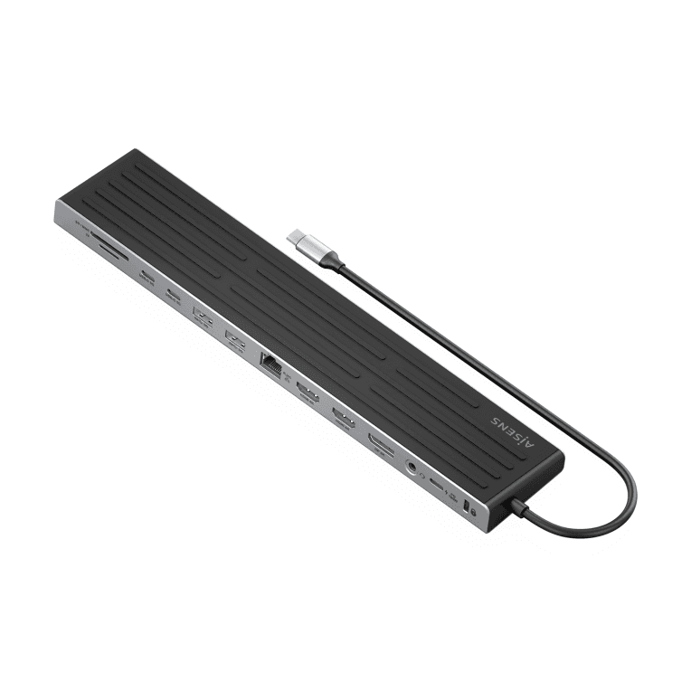 USB-C DOCK AISENS 13 EN 1 USB-C A 2XHDMI 1XDP 1XRJ45 1XSD 1XRANURA KENSINGTON — imagen 1