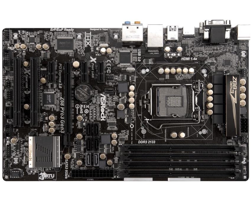 Подключение материнки asrock z68 pro3 gen3